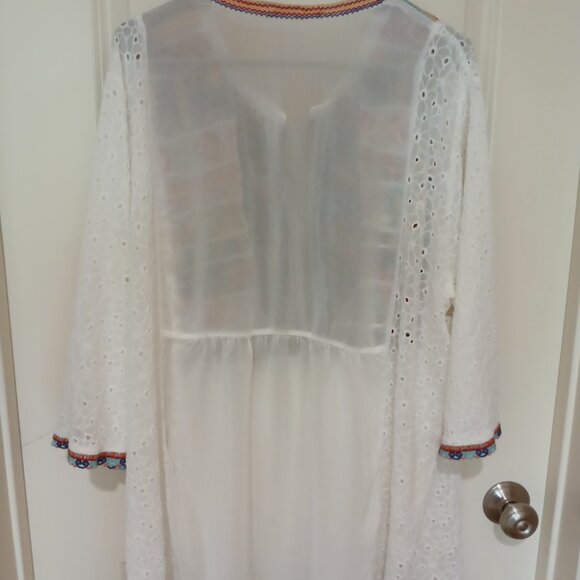 *Host Pick* Johnny Was Collection Petals Embroidered Eyelet Georgette Tunic, 2x - Picture 3 of 16